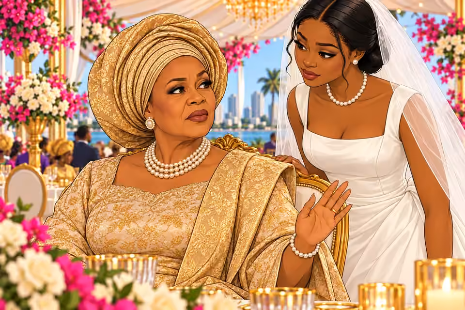 Agnes quietly warns Amaka not to let Uju distract her.