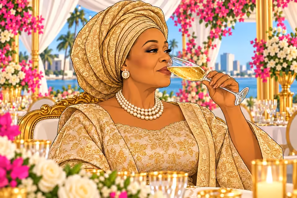 Agnes takes a long sip of champagne.