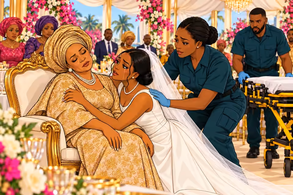 Paramedics arrive, but Amaka keeps her arms around Agnes.
