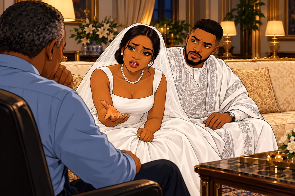 Amaka pleads with Detective Musa to find who harmed her mother.