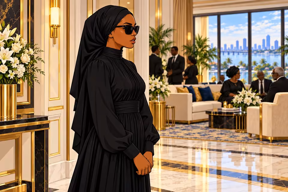 Amaka replies without turning toward the mourner.