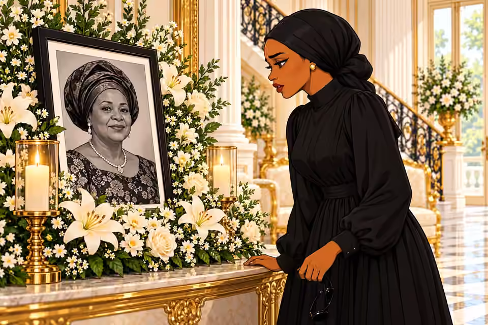 Amaka whispers a bitter remark to her mother’s photograph.