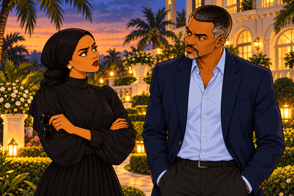 Amaka raises an eyebrow at Musa’s hesitation.