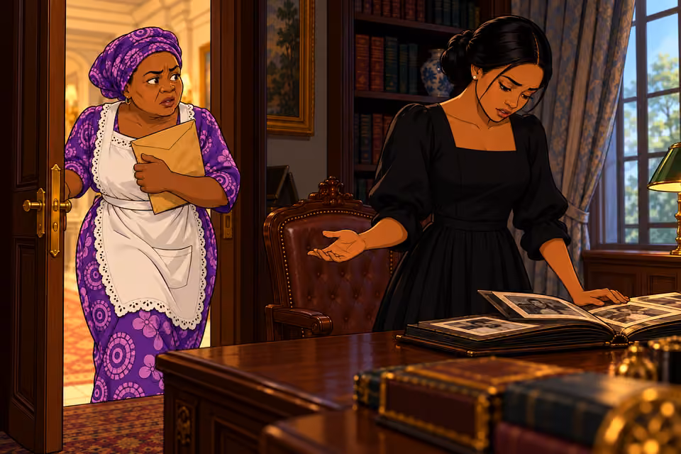 Amaka asks Tutu whether she has brought something.