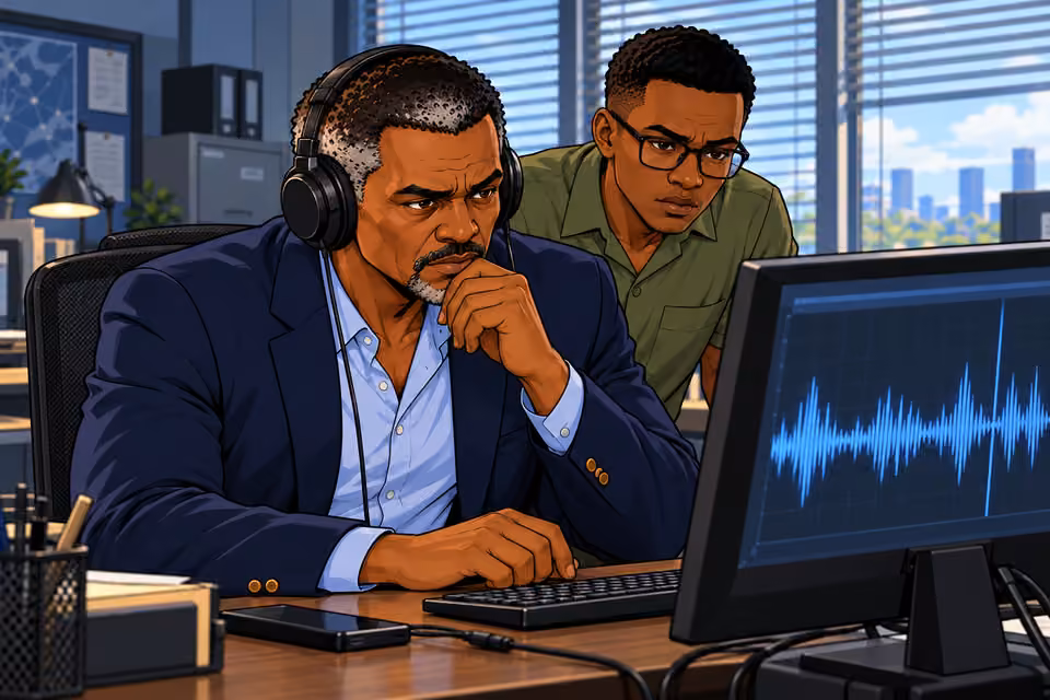 Musa recognizes the recording as a useful lead.