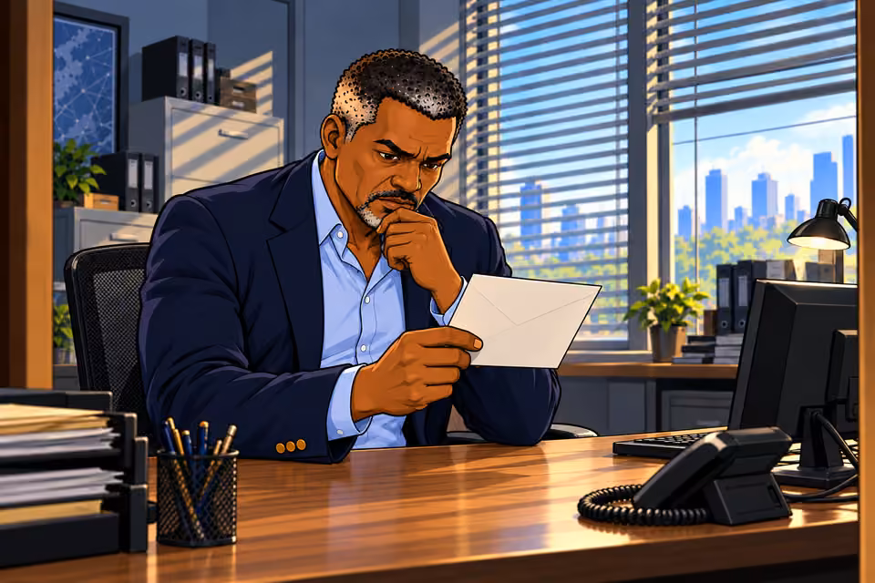 Musa reads the letter’s accusations about Gabriel’s finances.