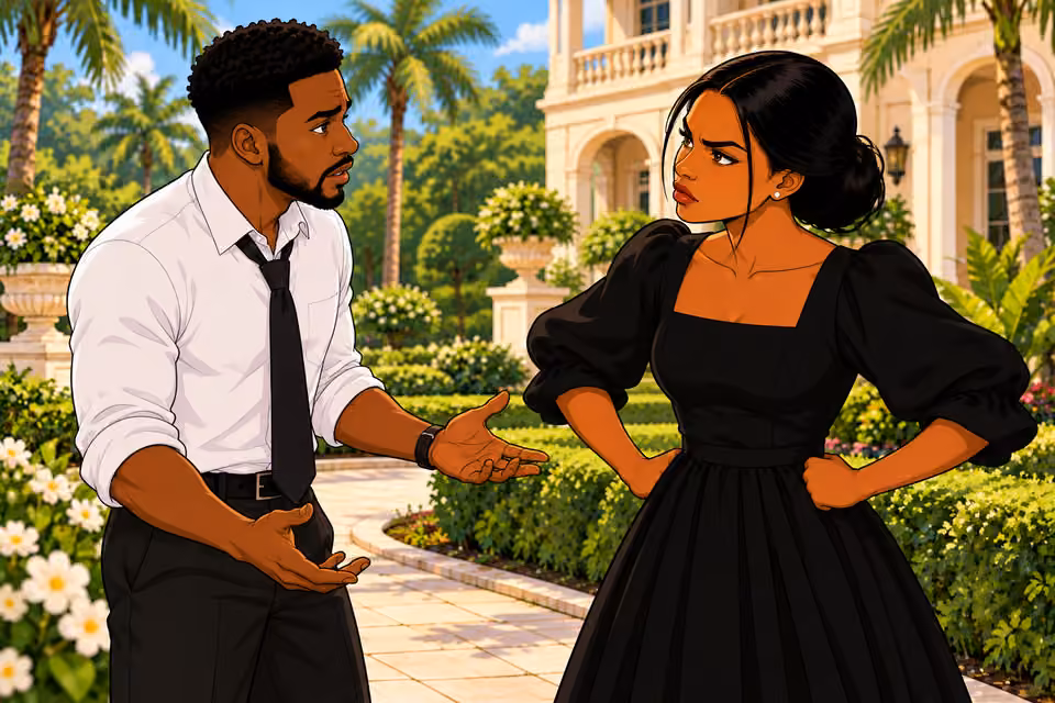 Amaka turns toward Chuka and challenges his concern about her grief.