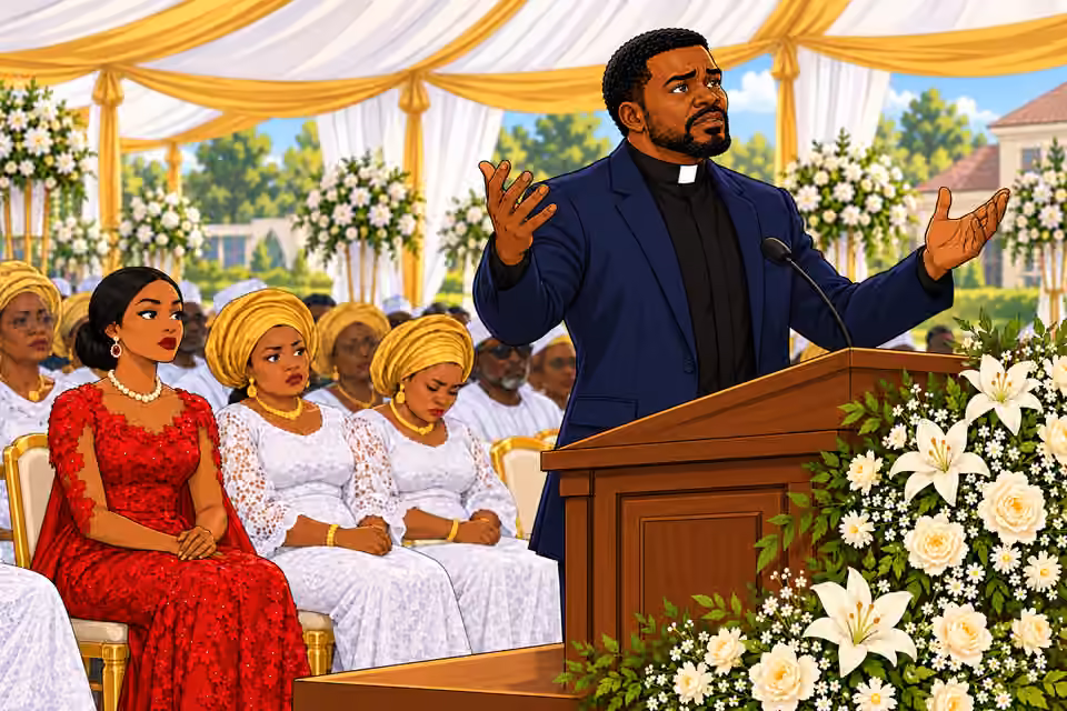 Gabriel praises Agnes from the funeral pulpit.