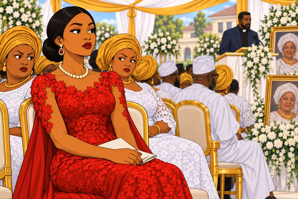 Amaka tunes out Gabriel’s tribute.