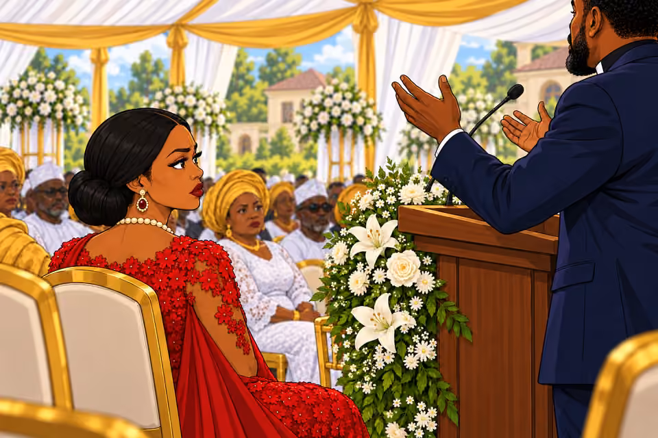 Amaka studies Gabriel’s hands as he speaks.