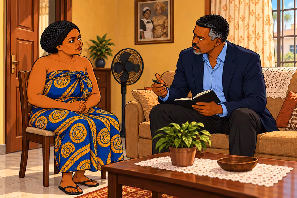 Musa asks about Ngozi’s early arrival on the wedding day.