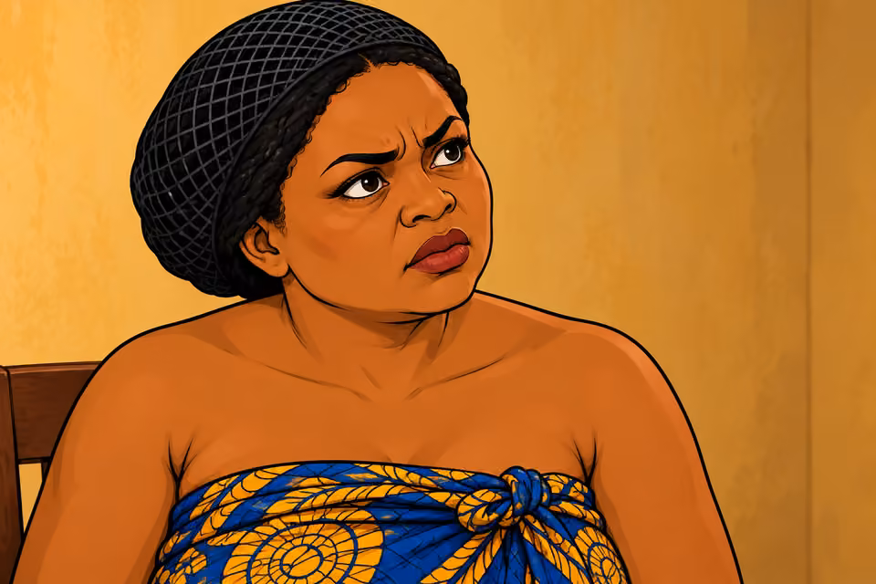Ngozi looks up and says Amaka was laughing.
