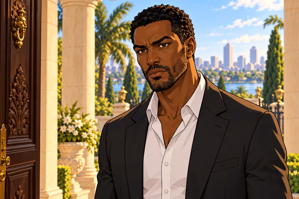 Ikenna’s older face retains its fierce expression.