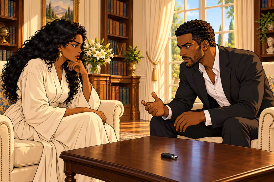Ikenna urges Amaka to undermine the foundation.