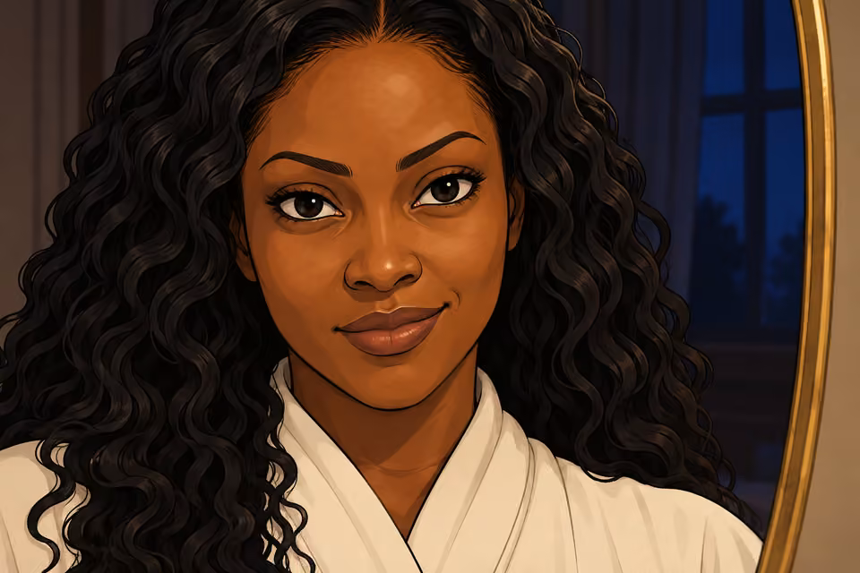 Amaka answers the threat with a small smile.