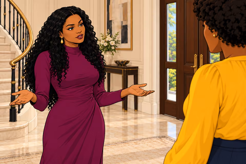 Amaka answers Uju’s accusation with dry detachment.