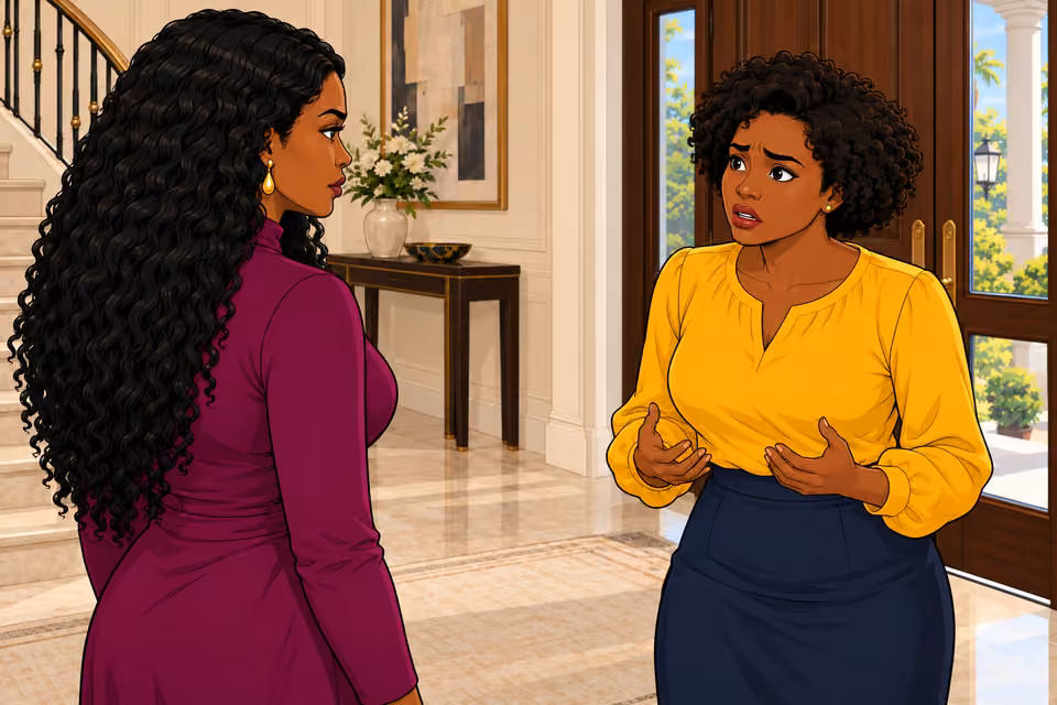 Uju asks what Amaka gave the man.