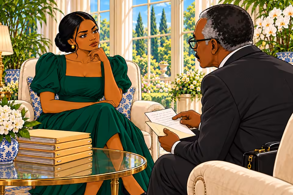 Amaka calmly asks whether Ikenna is named.