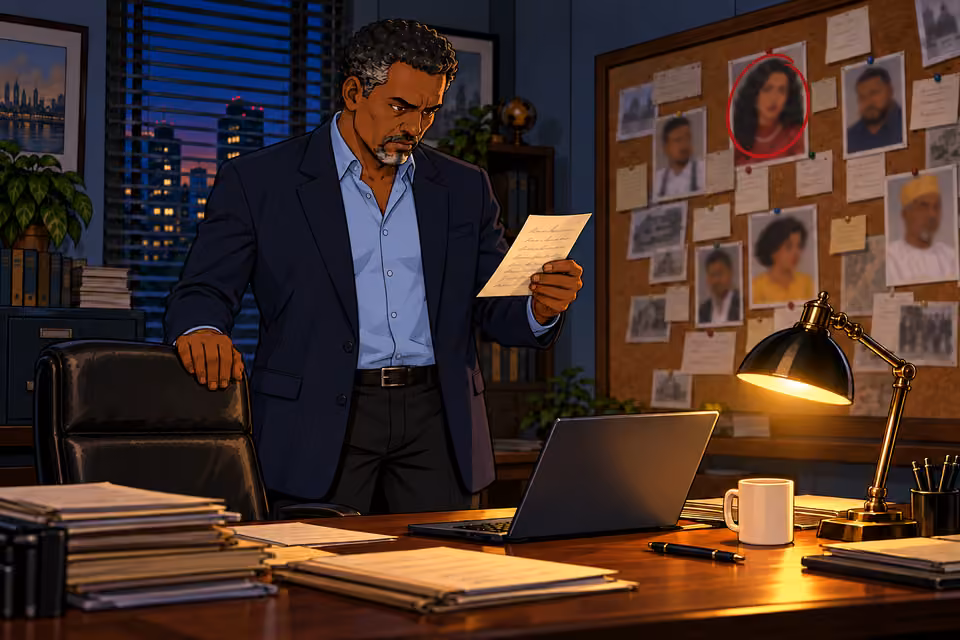 That evening, Musa finds a handwritten note on his desk.
