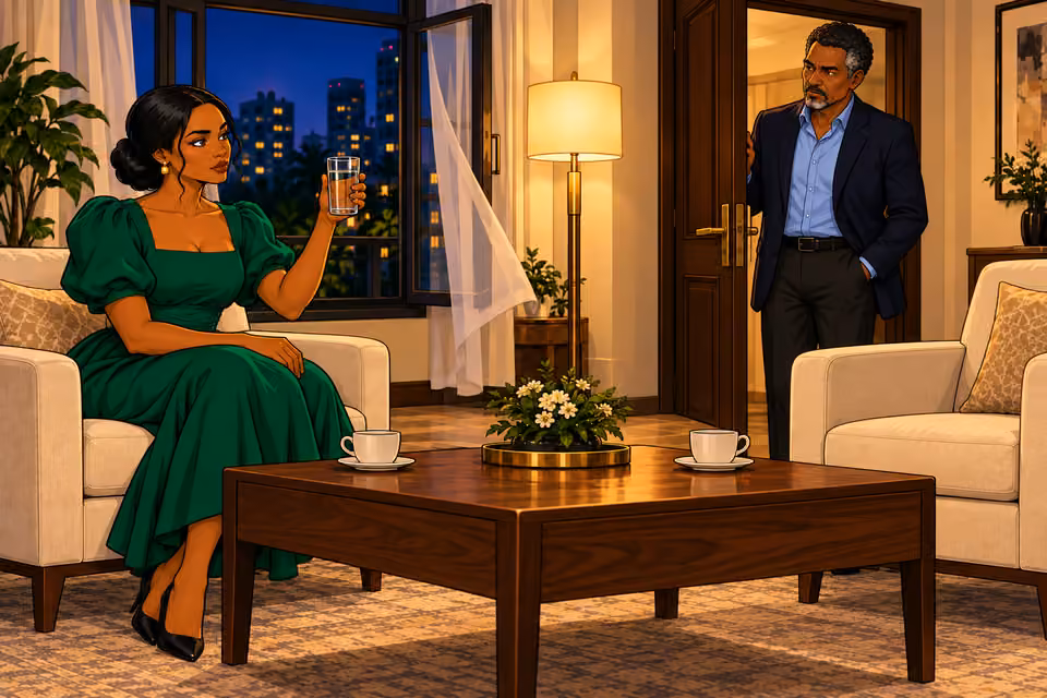 Amaka raises her glass.