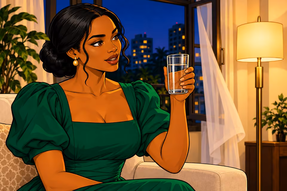 Amaka toasts survival.