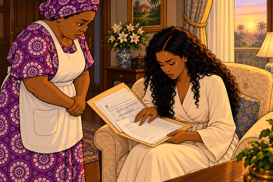 Amaka realizes the adoption papers are hers.