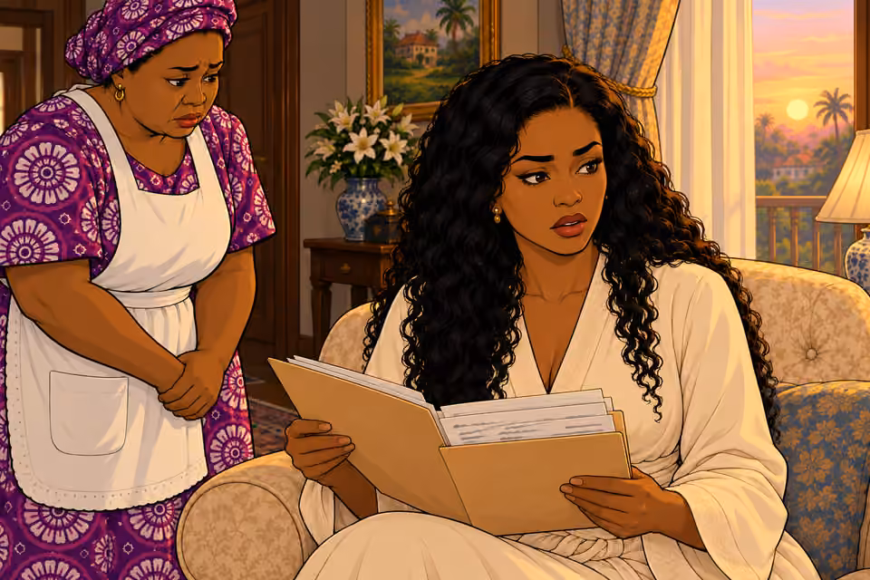 Amaka whispers that she is not Agnes biological child.