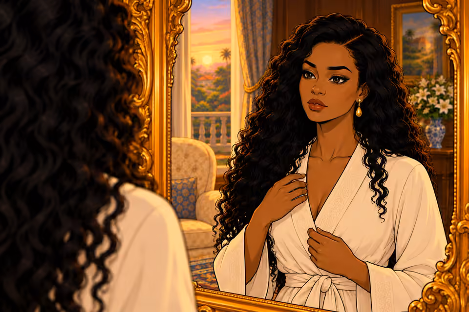Amaka searches the face of the perfect daughter.