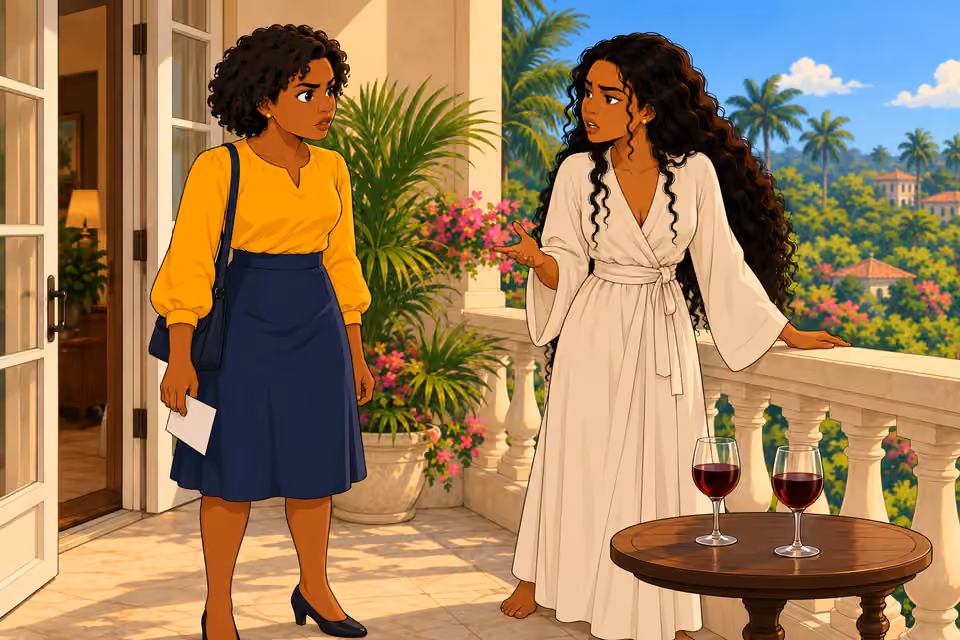 Amaka explains the threat she saw in the will.