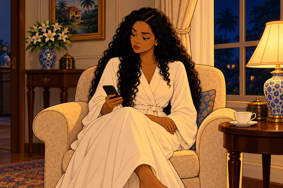 She ends the call.