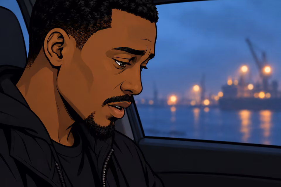 Cartoon illustration: The passenger explains why he trusted the story.