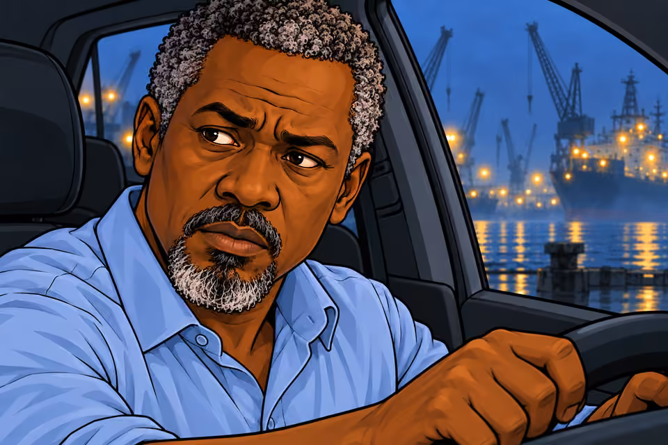 Cartoon illustration: Private doubt shadows Musa's reassurance.