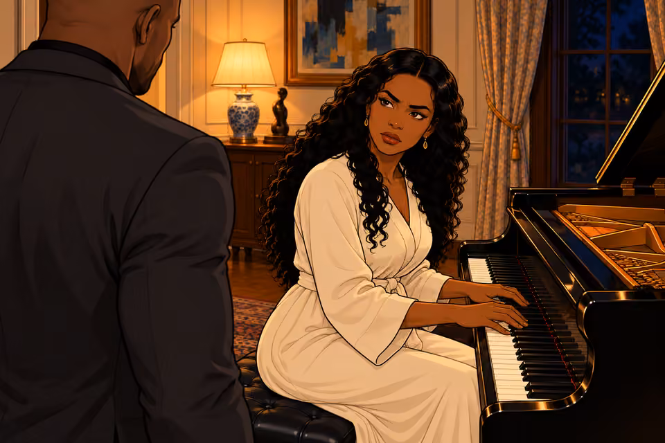 Cartoon illustration: Amaka asks whether there were witnesses.
