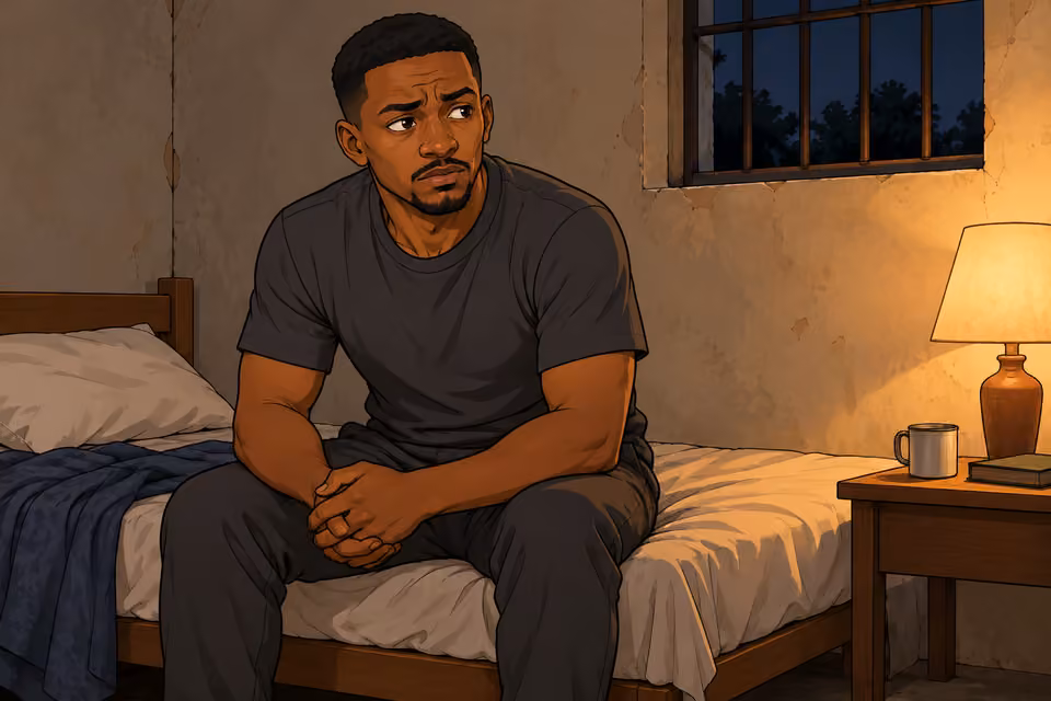 Cartoon illustration: The real Moses waits in a distant safe house.