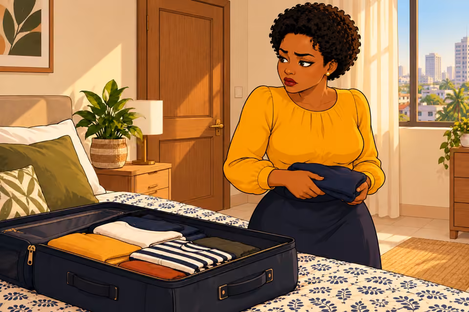 Cartoon illustration: Uju feels threatened even without an explicit warning.