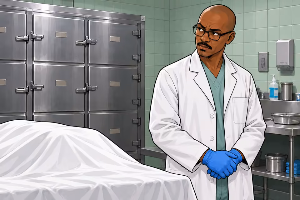 The mortician asks whether Musa is certain.
