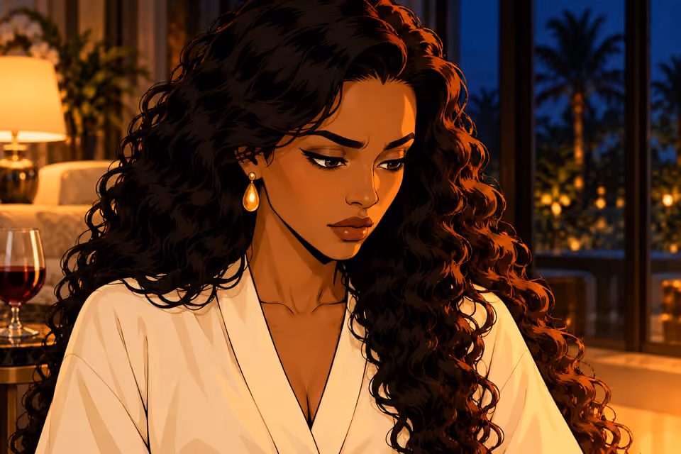 Amaka watches without crying.
