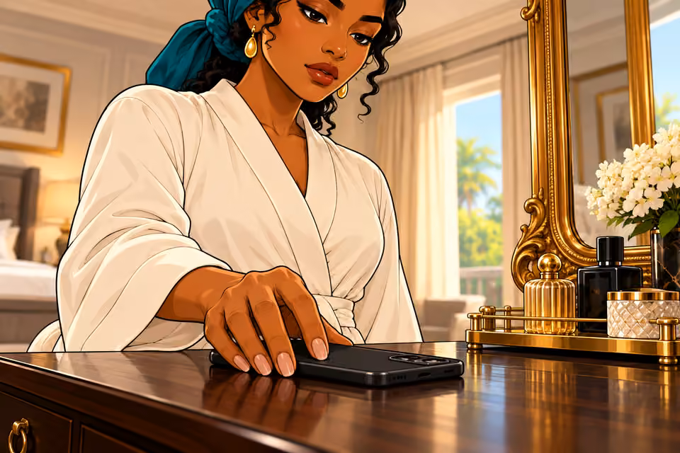 Amaka sets the phone down slowly.