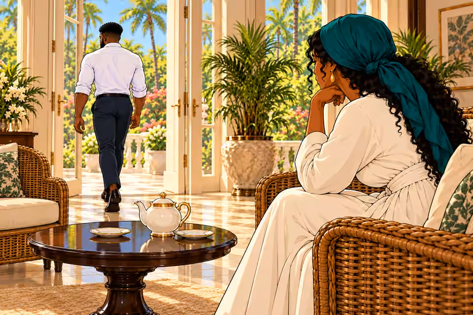 Chuka leaves, and Amaka does not follow.