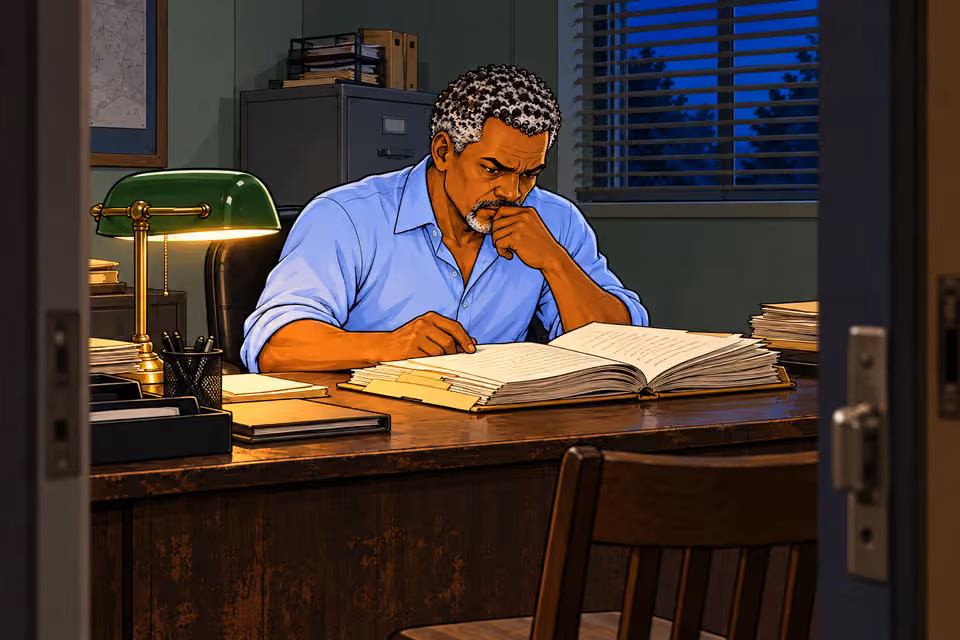 That night, Musa reviews the entire case file.