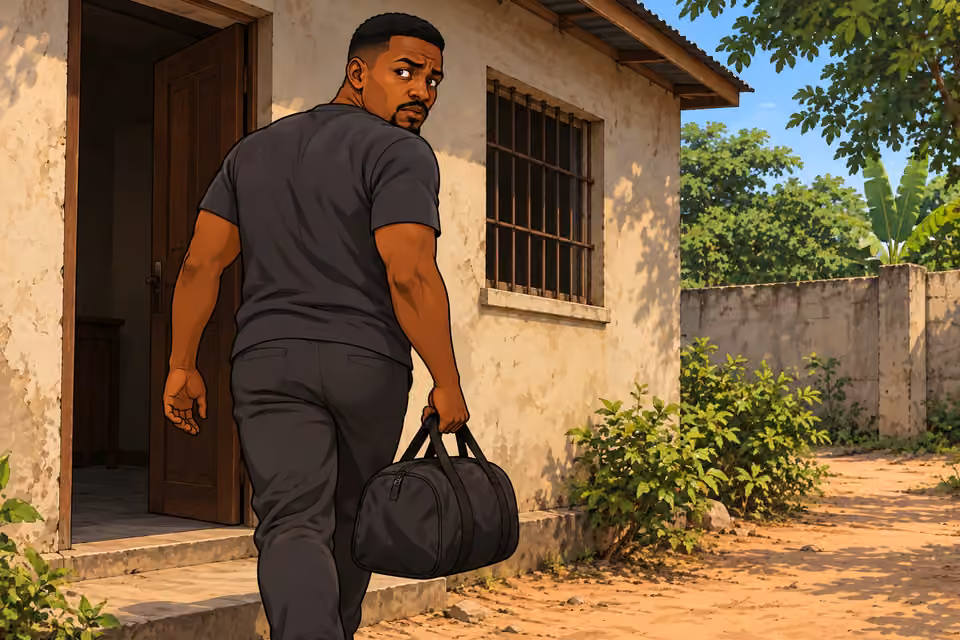 Moses quietly leaves the safe house.