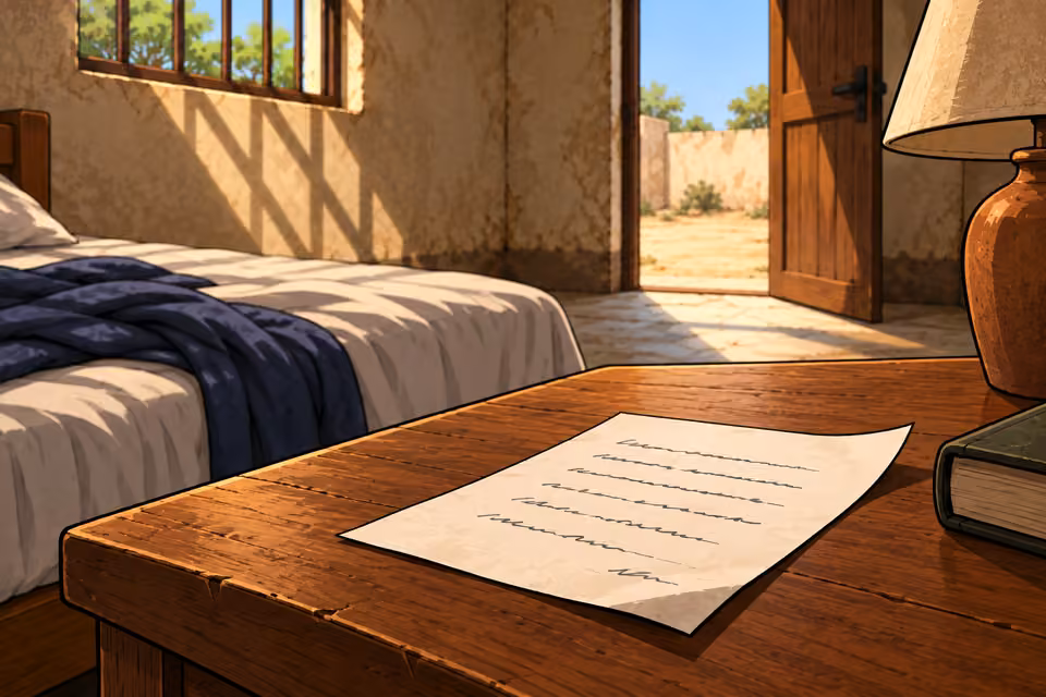 The note asks Musa not to look for him.