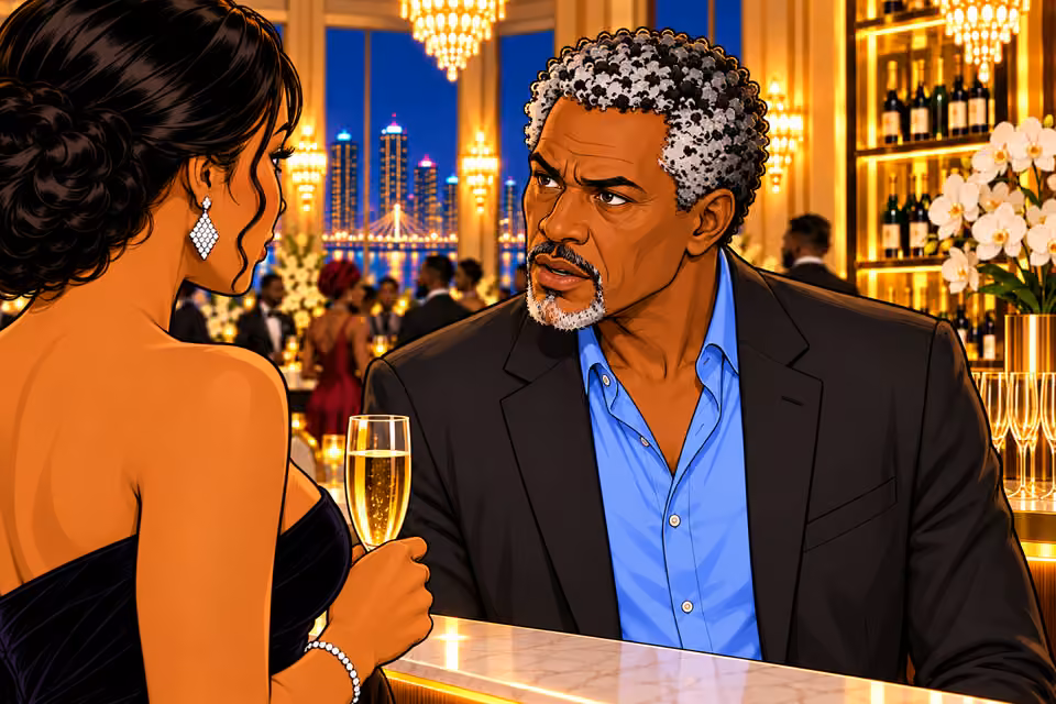 Cartoon illustration: Musa makes clear that his last words are a warning.