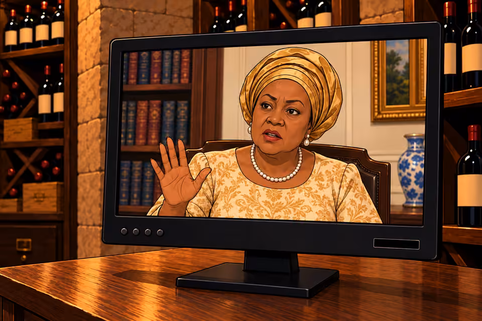 Cartoon illustration: Agnes says she can decide who receives the blame.
