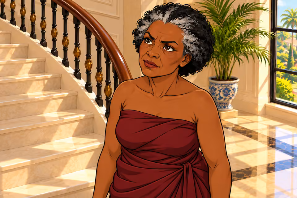 Cartoon illustration: Oluchi acknowledges her name with a nod.