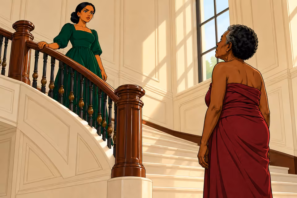 Cartoon illustration: Amaka says she did what she had to do.