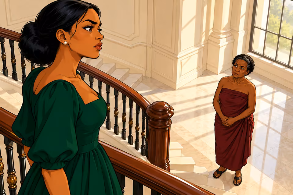 Cartoon illustration: Amaka distinguishes being claimed from being raised.