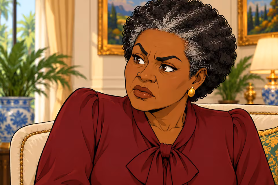 Cartoon illustration: Oluchi flinches at Amaka’s brazenness.