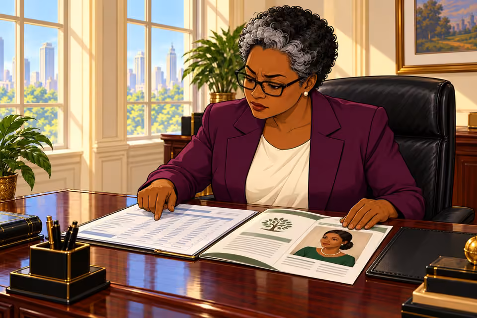 Cartoon illustration: All the accounts connect to the foundation.