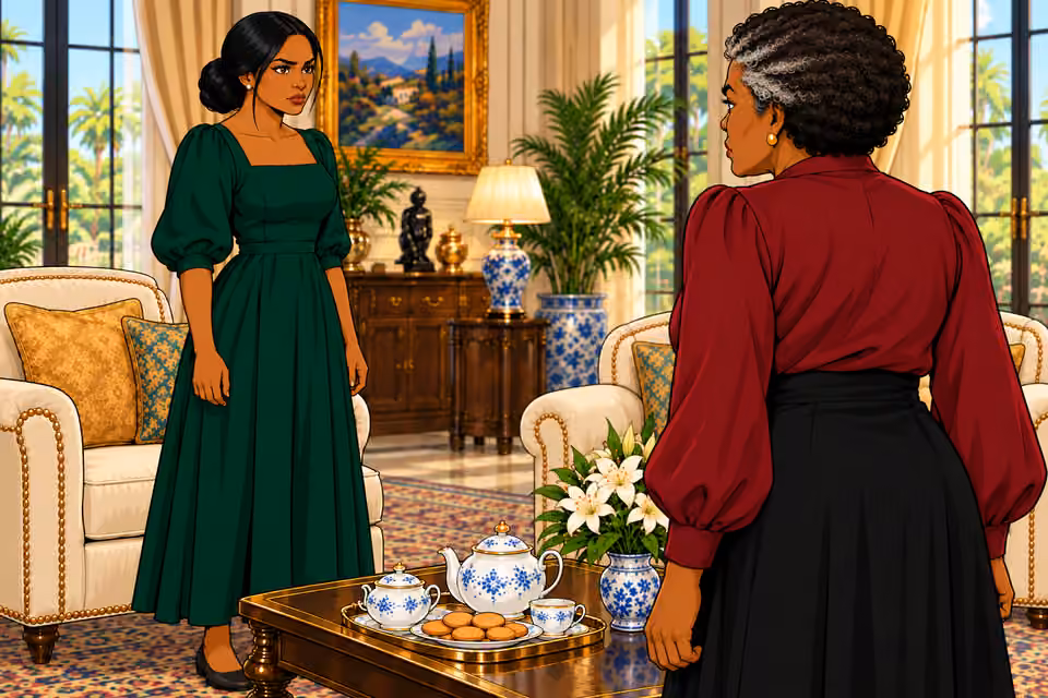 Cartoon illustration: Amaka claims to have become the woman Agnes feared.